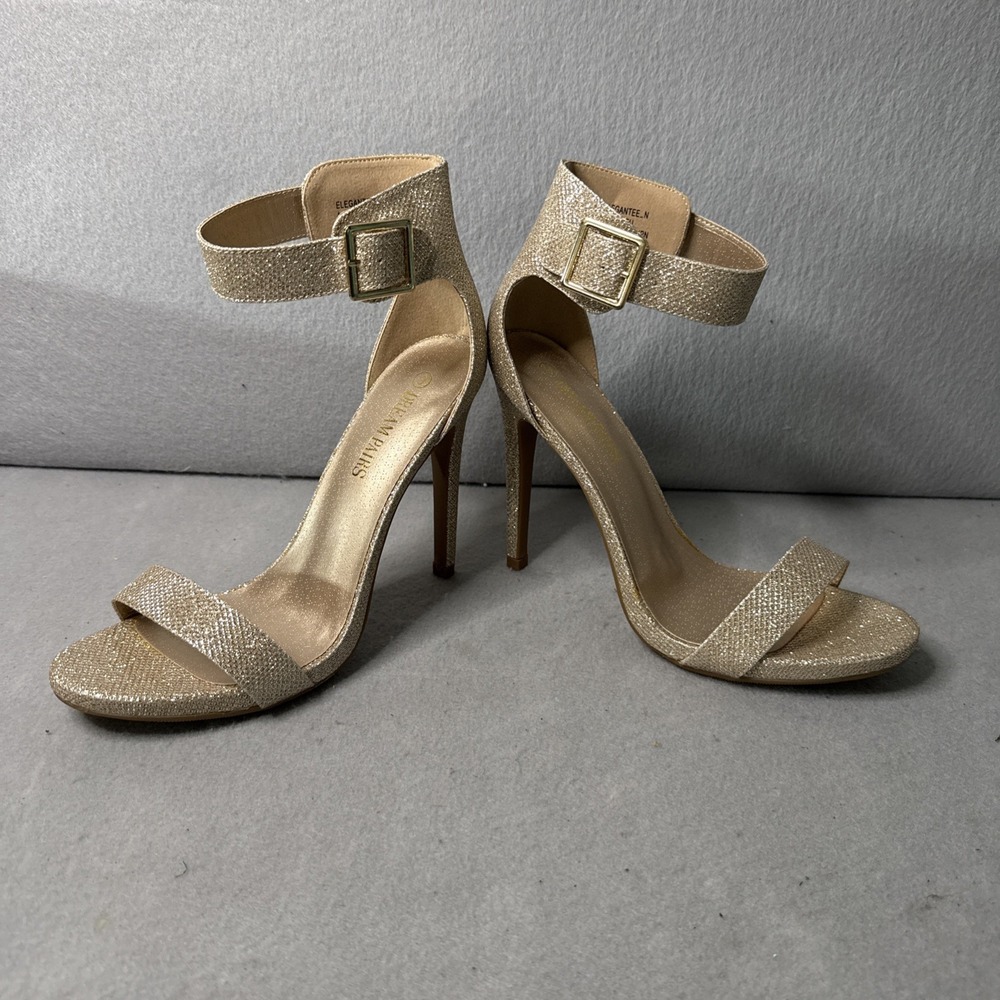 Dream Paris Elegantee_N AAAP8BEU Gold/Glitter Women's High Heel size 9 - Picture 7 of 7